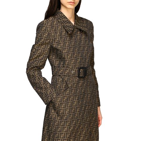 fendi long jacket womens|fendi women' s trench coats.